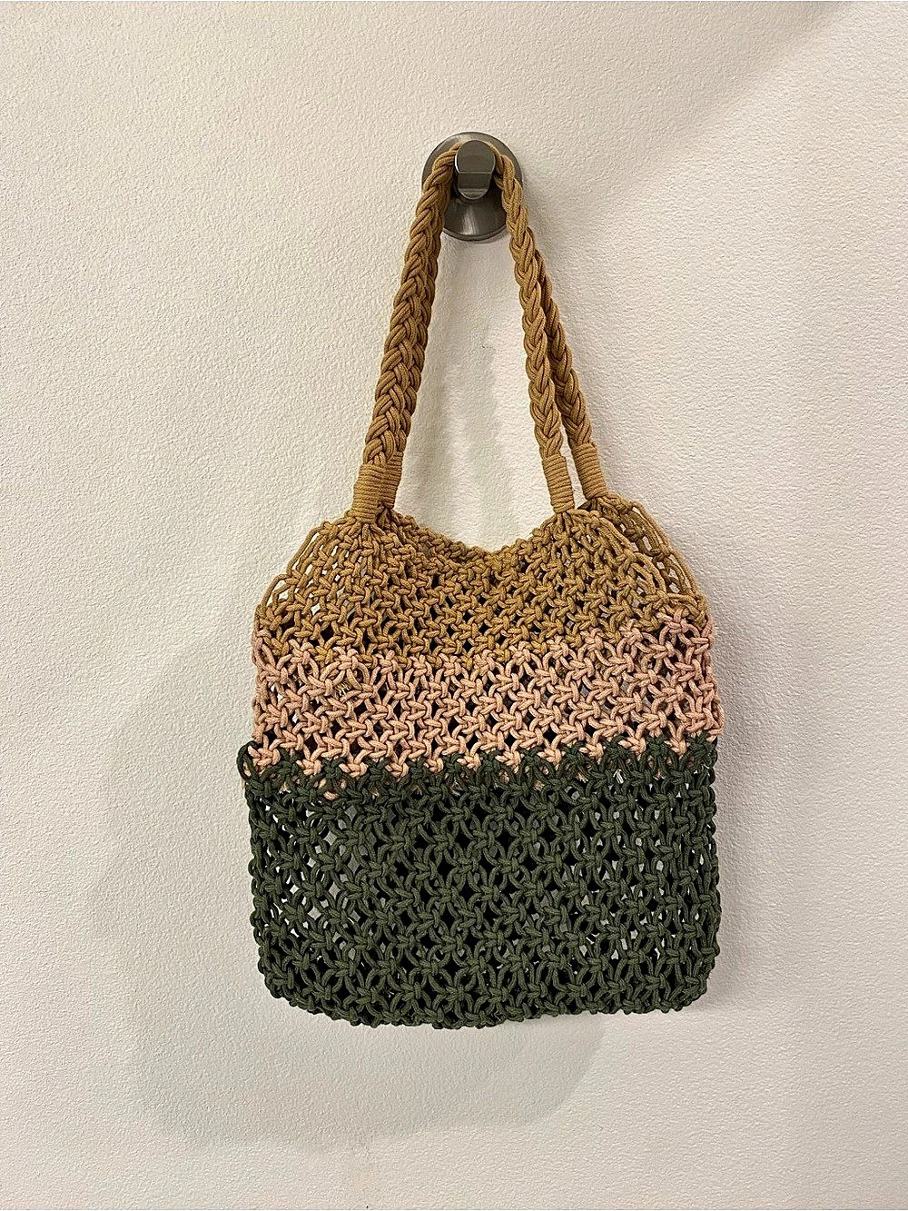 Aerie Color Block Crochet Shoulder Bag